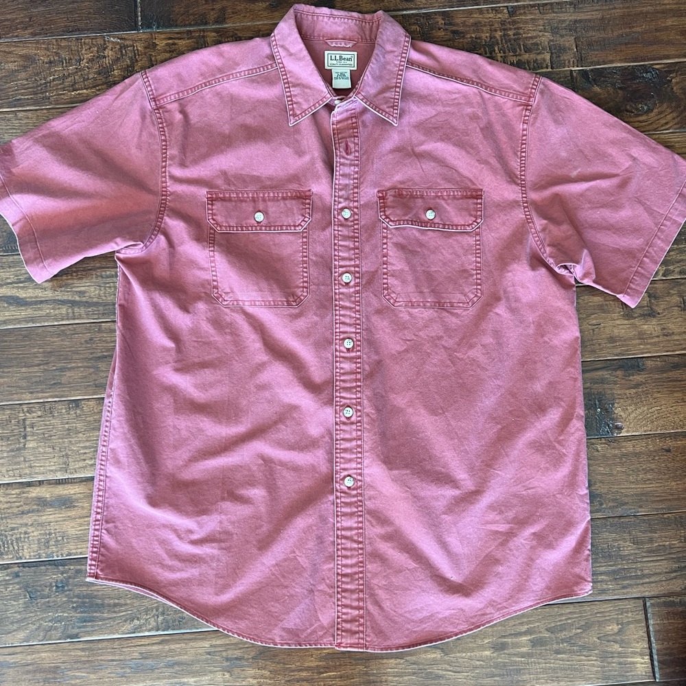 Mens LL Bean button down shirt size L